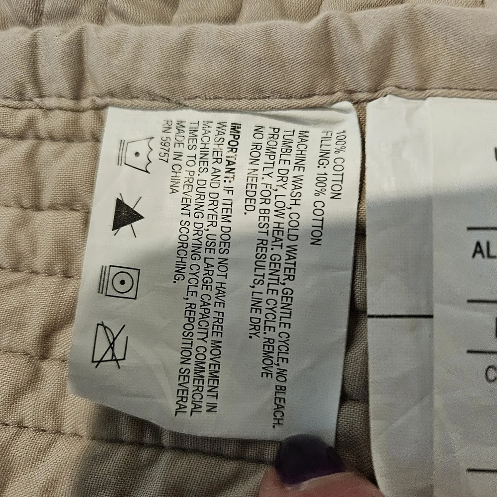 Lightweight Cotton Coverlet and 2 Pillow Shams